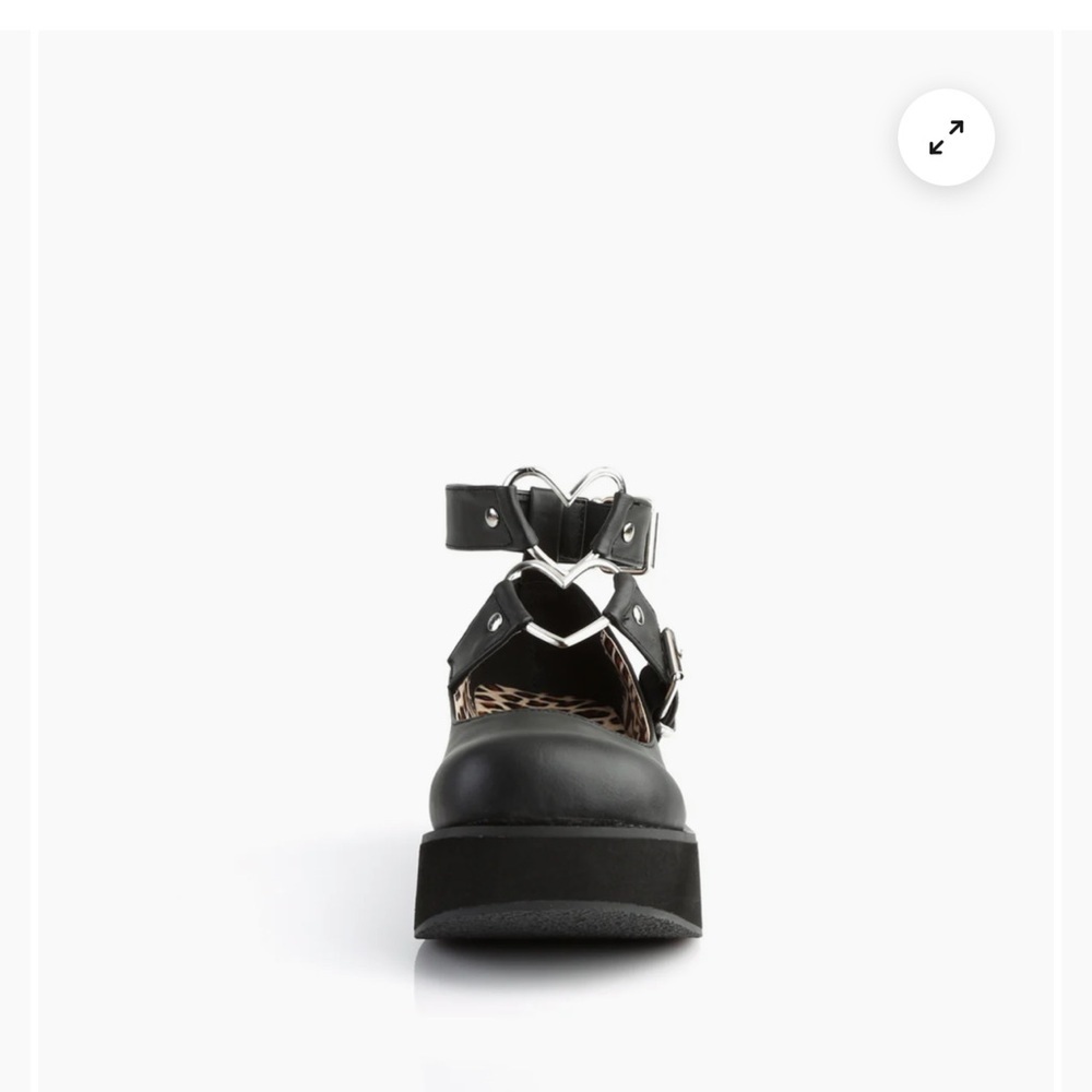 Demonia Sprite-02 Mary Jane Black Platform Buckle Shoes - Picture 2 of 10
